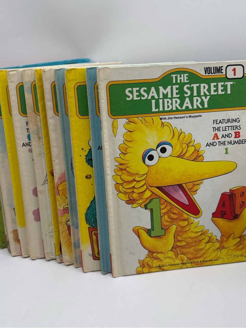Vintage The Sesame Street Library 1-15 Complete Set Hardcover Children Books